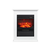 KAMIN - 61.1 x 25 - glas - weiß Etori - Weiß, Glas (61.1/76.6/25cm) - Vente-Unique