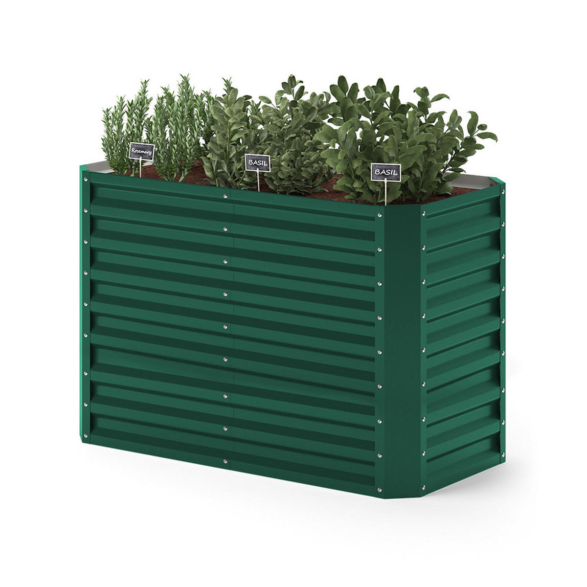 HOCHBEET Grün 120 x 60 cm - Grün, Metall (120/80/60cm) - OK-Living