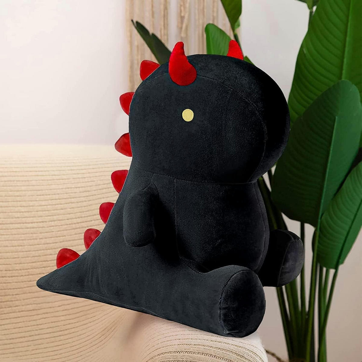 PLÜSCHTIER Dinosaurier Schwarz 35 cm - Schwarz, Textil (20/35cm)