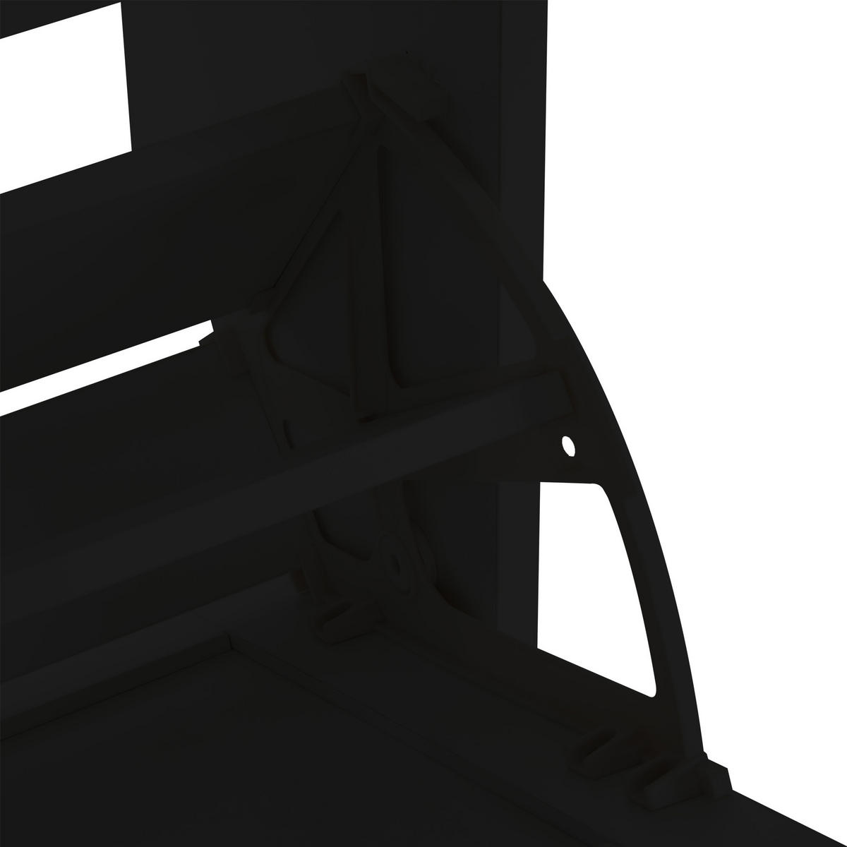 SCHUHSCHRANK aus Spanplatte 110x24x90cm in Schwarz mit 4 Klappfächern - Schwarz, Holzwerkstoff (110/90/24cm) - Modfu