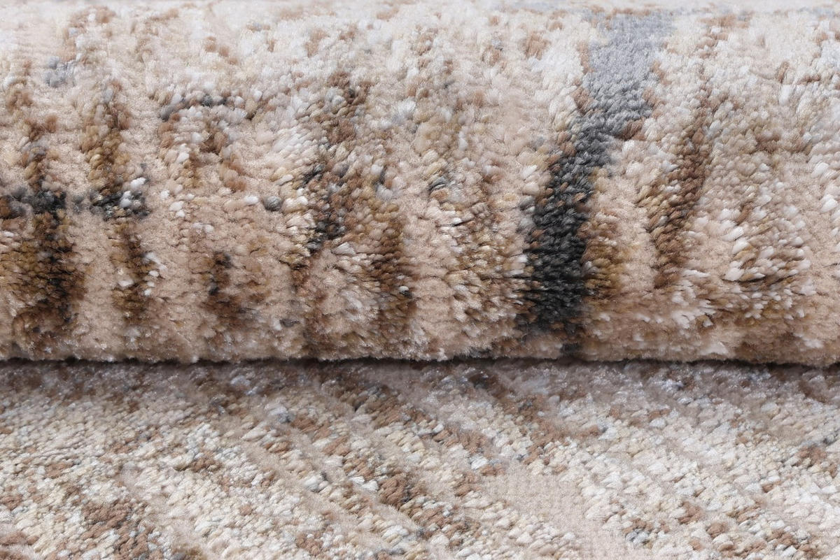 KOBEREC béžový hnedý krémový - 140 x 200 cm - hnedá, textil (140/200cm) - Mazovia