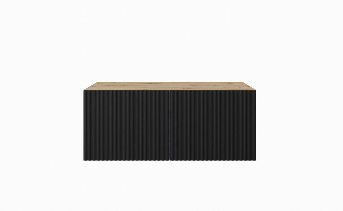 TV-SCHRANK NOE - Schwarz/Eiche Artisan, Holzwerkstoff (100/41/40cm) - Meblini