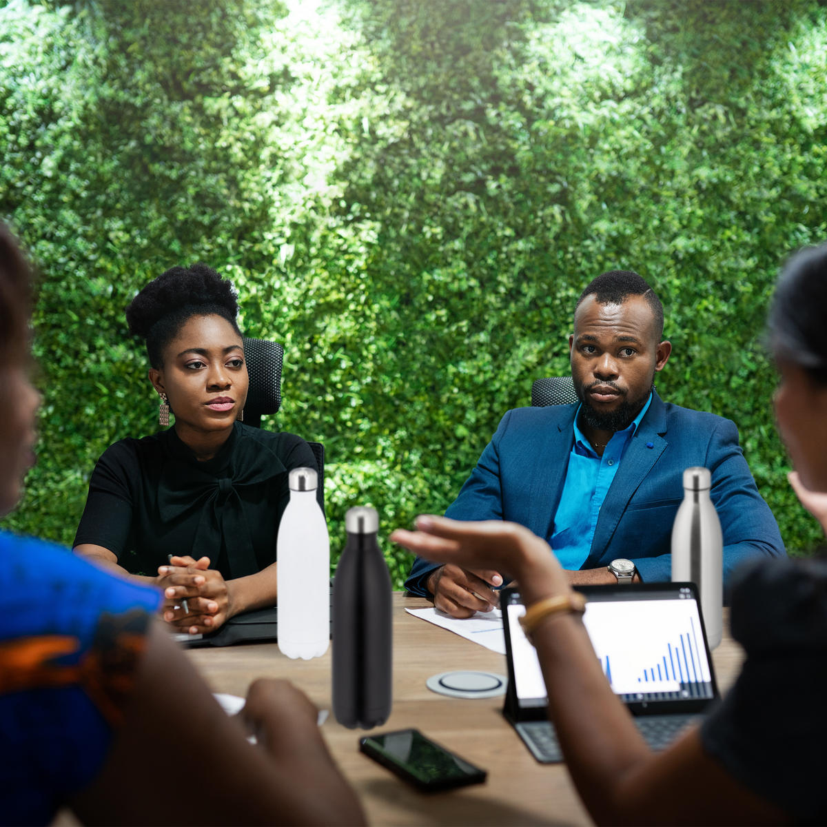 TRINKFLASCHE 1l - Schwarz, Kunststoff/Metall (1L) - Relaxdays