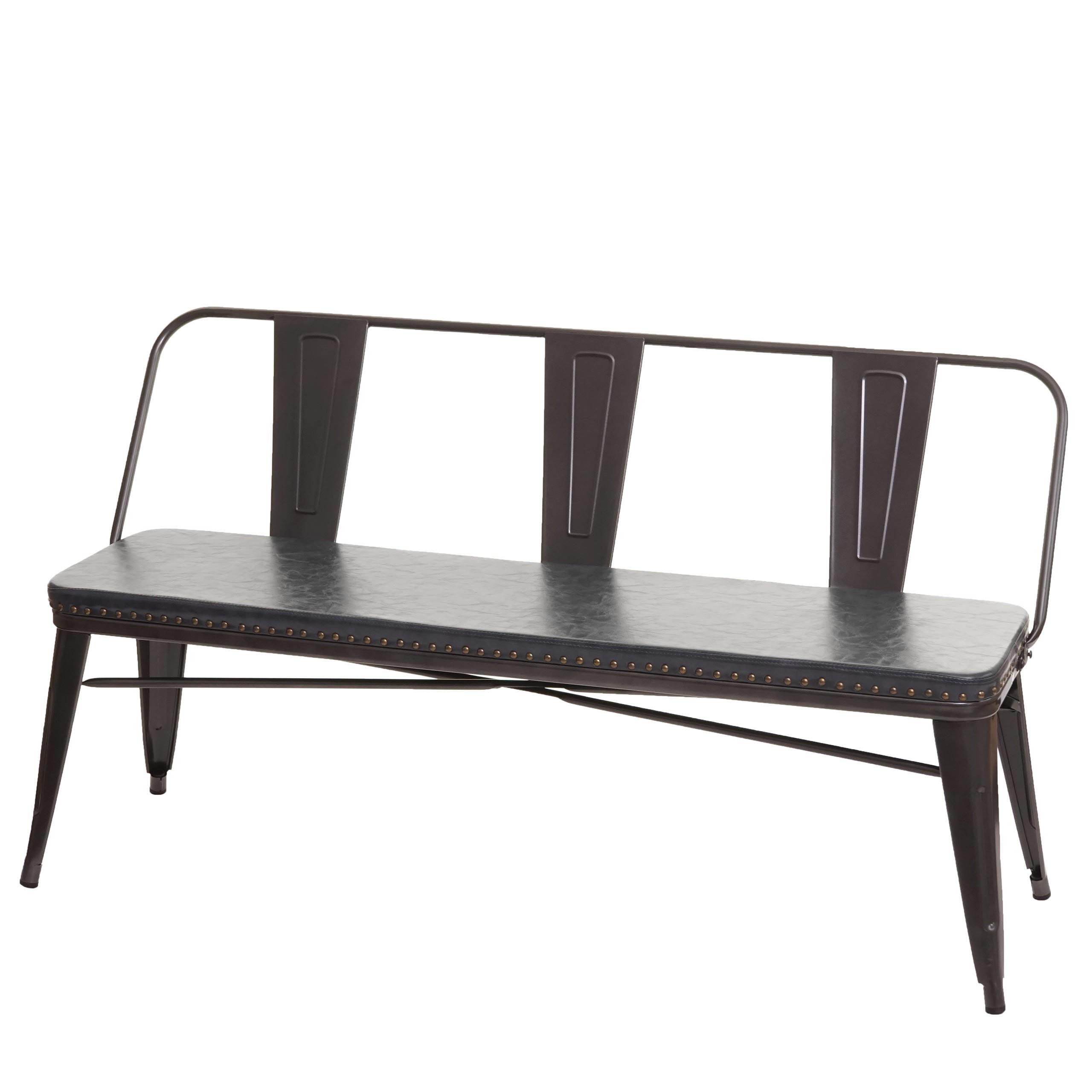 3ER-SITZBANK Schwarz, Grau - Schwarz/Grau, Metall (153/80/56cm) - MCW