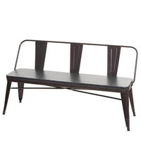 3ER-SITZBANK Schwarz, Grau - Schwarz/Grau, Metall (153/80/56cm) - MCW
