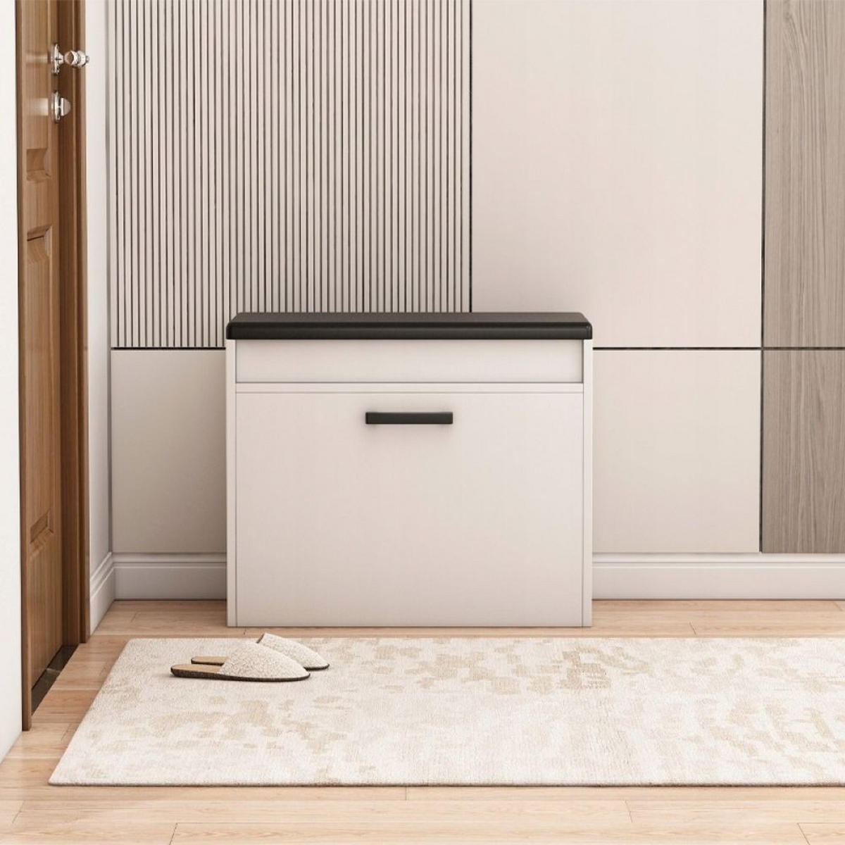 SCHUHSCHRANK, weiß 60/35/49 cm - Weiß, Holzwerkstoff (60/49/35cm)