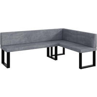 ECKBANK TONI_U - Grau, Textil (142/196cm) - Meblini