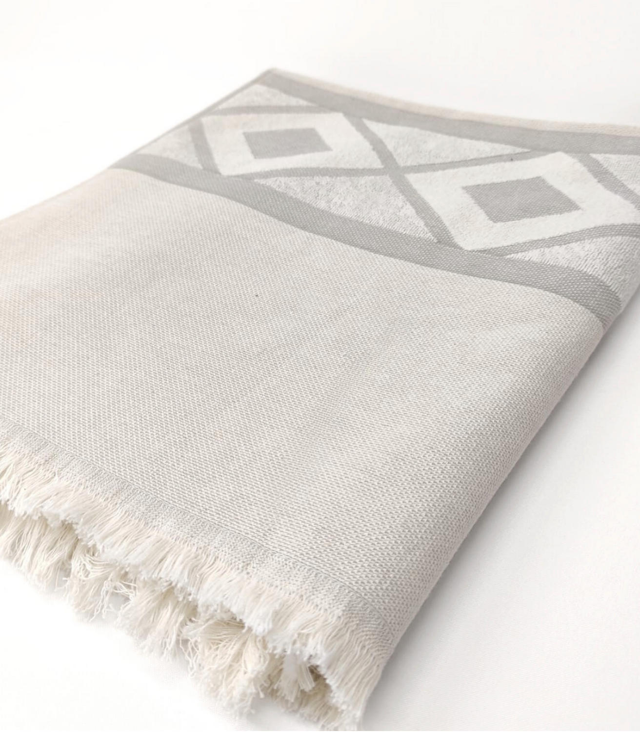 STRANDTUCH Breeze. Bio-Baumwolle. 100x175 cm. Beige - Beige, Textil (100/175cm) - SOWL