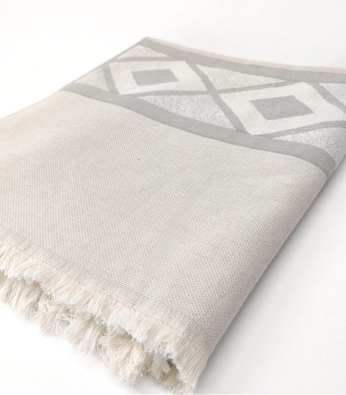 STRANDTUCH Breeze. Bio-Baumwolle. 100x175 cm. Beige - Beige, Textil (100/175cm) - SOWL