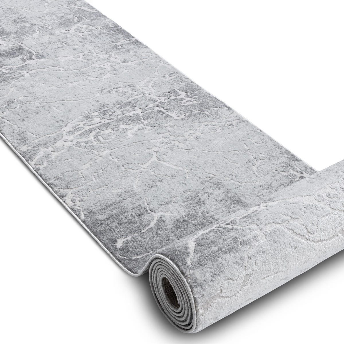 LÄUFER Strukturell MEFE 70/390 cm - Grau, Textil (70/390cm) - rugsX