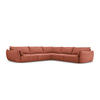 WENDBARES-ECKSOFA Kaelle aus Chenille-Stoff terrakotta 7 Sitzplätze - Terracotta, Textil (286/286cm) - Micadoni