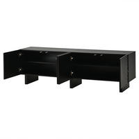 TV-ELEMENT 180/40/55 cm Schwarz mit 4 Türen - Schwarz, Holz (180/55/40cm) - Oxeza