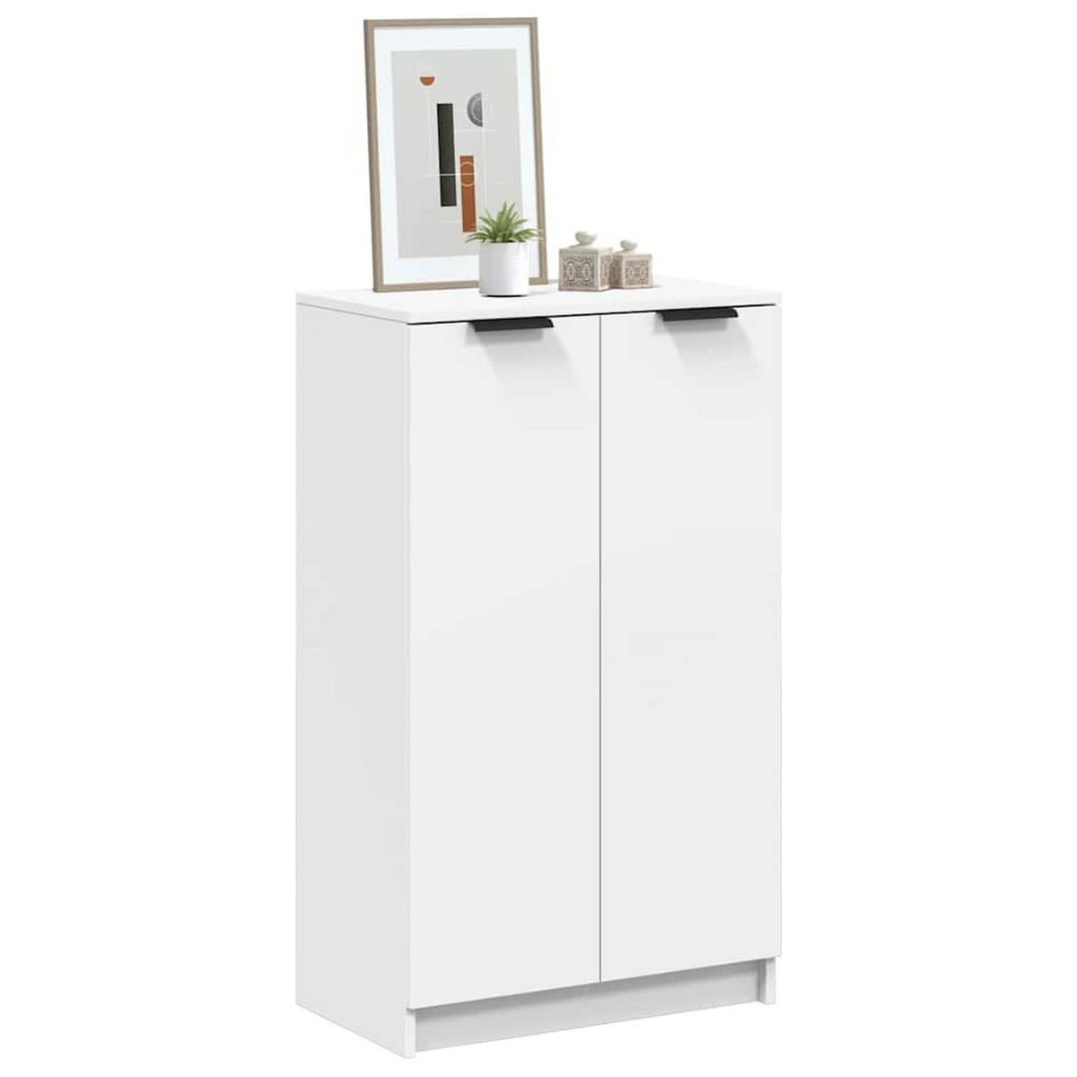 SCHUHSCHRANK Weiss 59/35/100,5 Cm Holzwerkstoff - Weiß, Holzwerkstoff (35/100.5/59cm) - vidaXL