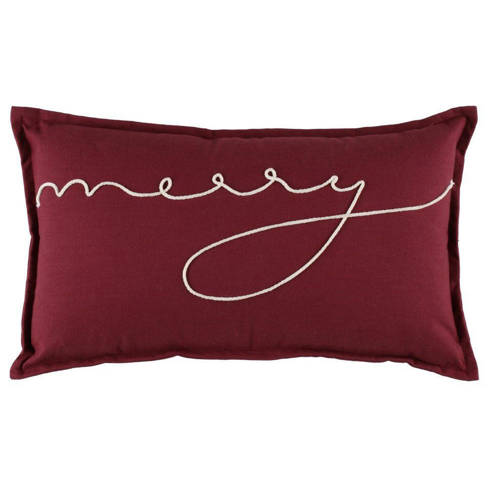 DEKOKISSEN Weihnachtsaufdruck 30/50 cm - Rot, Textil (50/9cm)