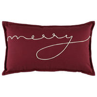 DEKOKISSEN Weihnachtsaufdruck 30/50 cm - Rot, Textil (50/9cm)