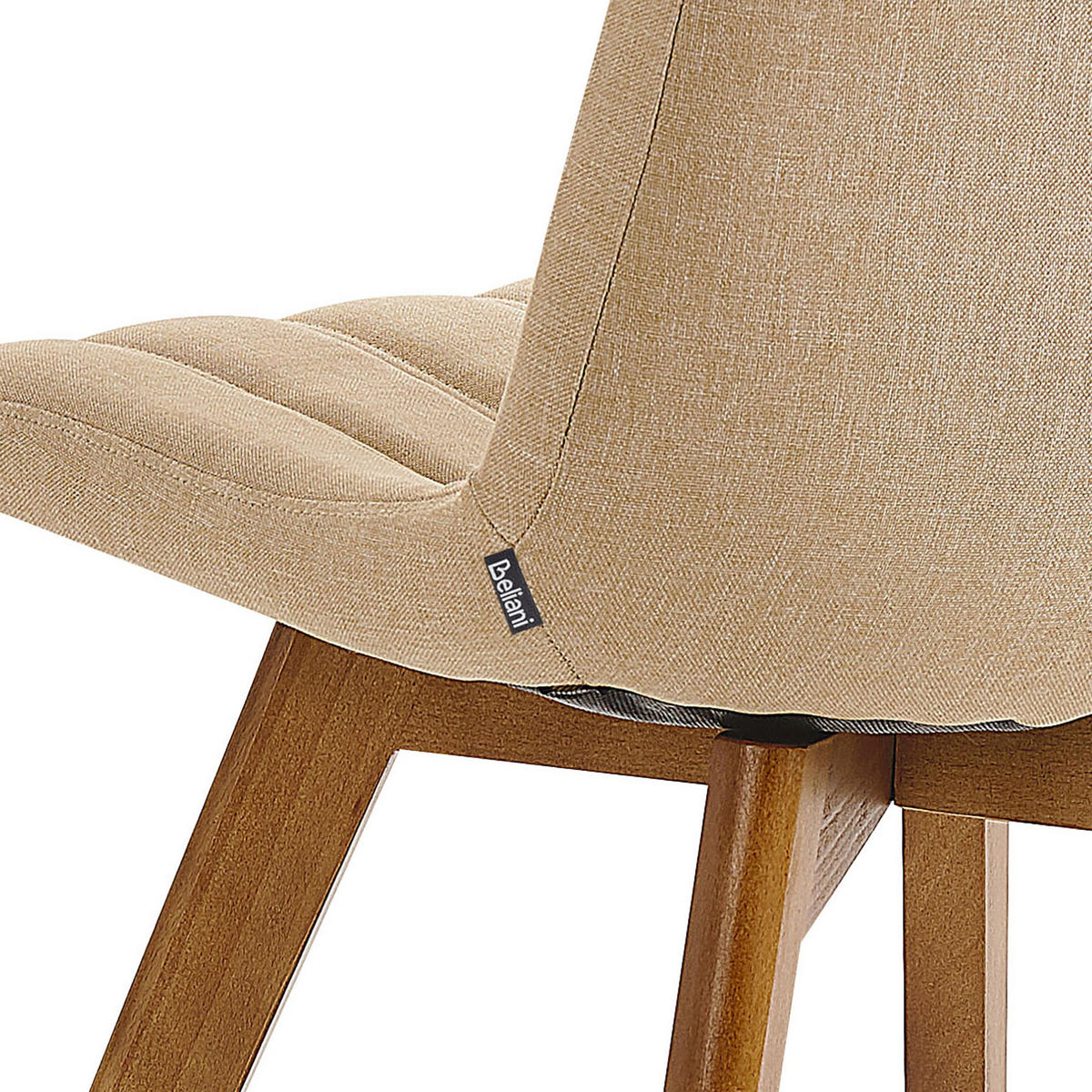 ESSZIMMERSTUHL 2er-Set Polsterbezug Beige Calgary - Beige, Holz/Textil (45/84/53cm) - Beliani