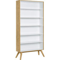 BÜCHERREGAL NATURE - Weiß, Holzwerkstoff (101/208/40cm) - Vox Möbel