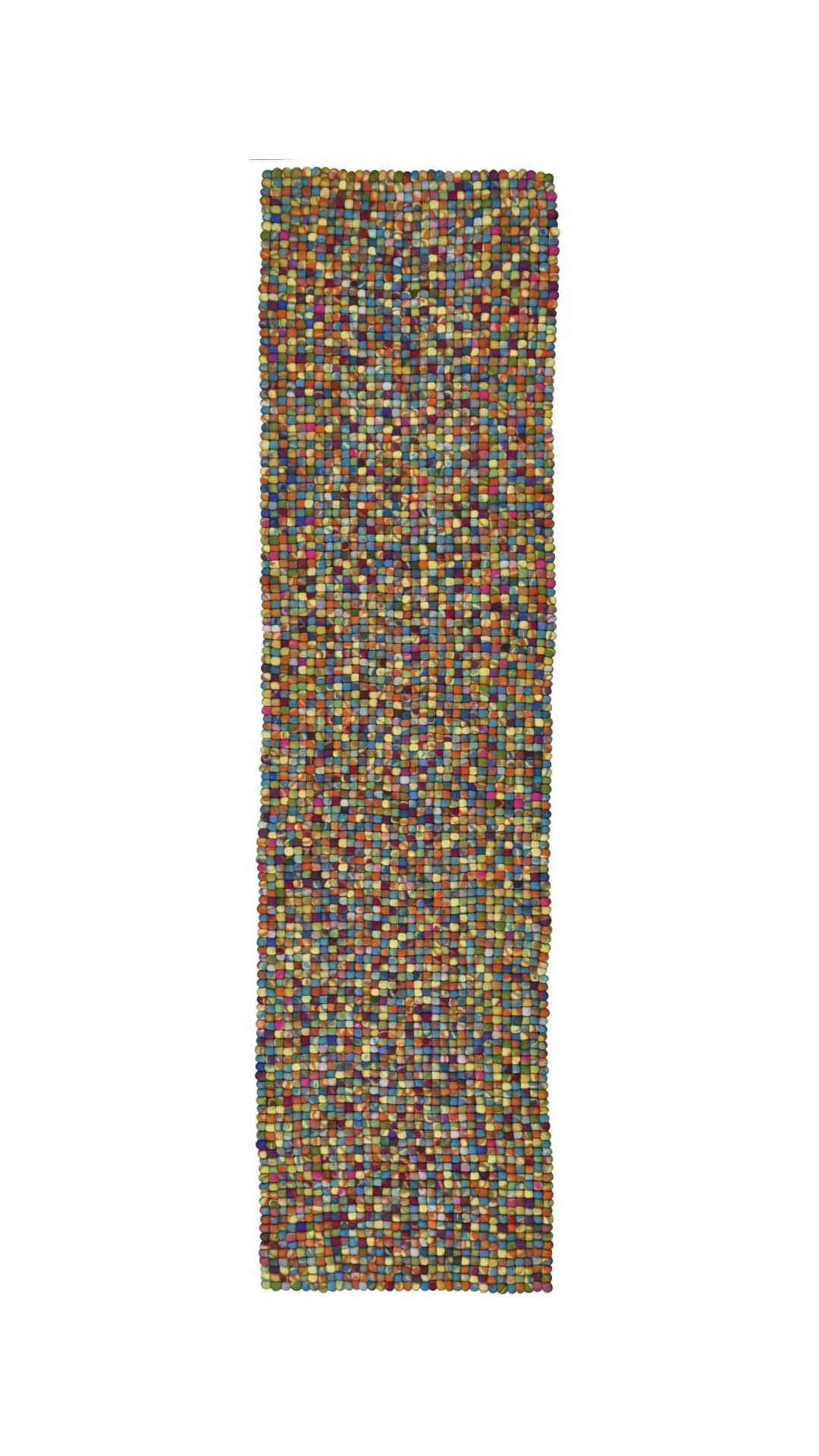 Theko Filzteppich Mehrfarbig 70x270 cm