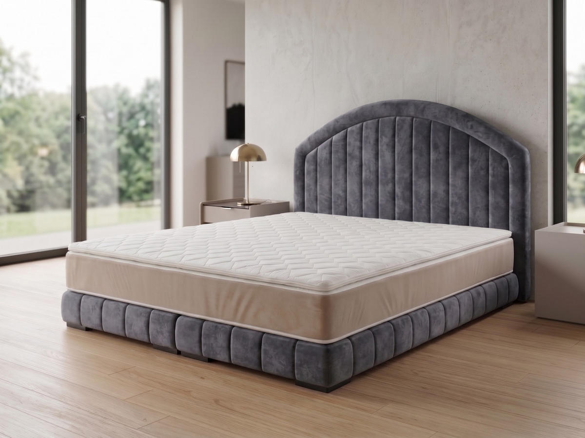 POLSTERBETT LEON2 90x 200 cm Farbe: Grau - Grau, Textil (90/200cm) - A&J MöbelLand