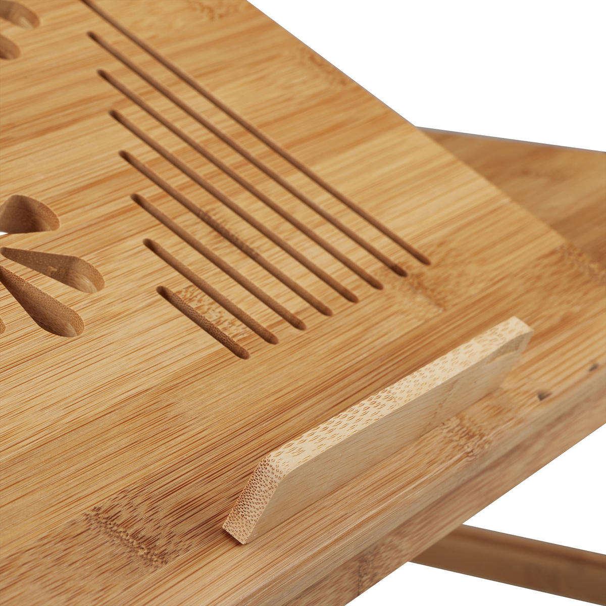 MASĂ Natural bambus reglabilă pe înălțime înclinabilă 69x35 cm - maro deschis, lemn - Relaxdays