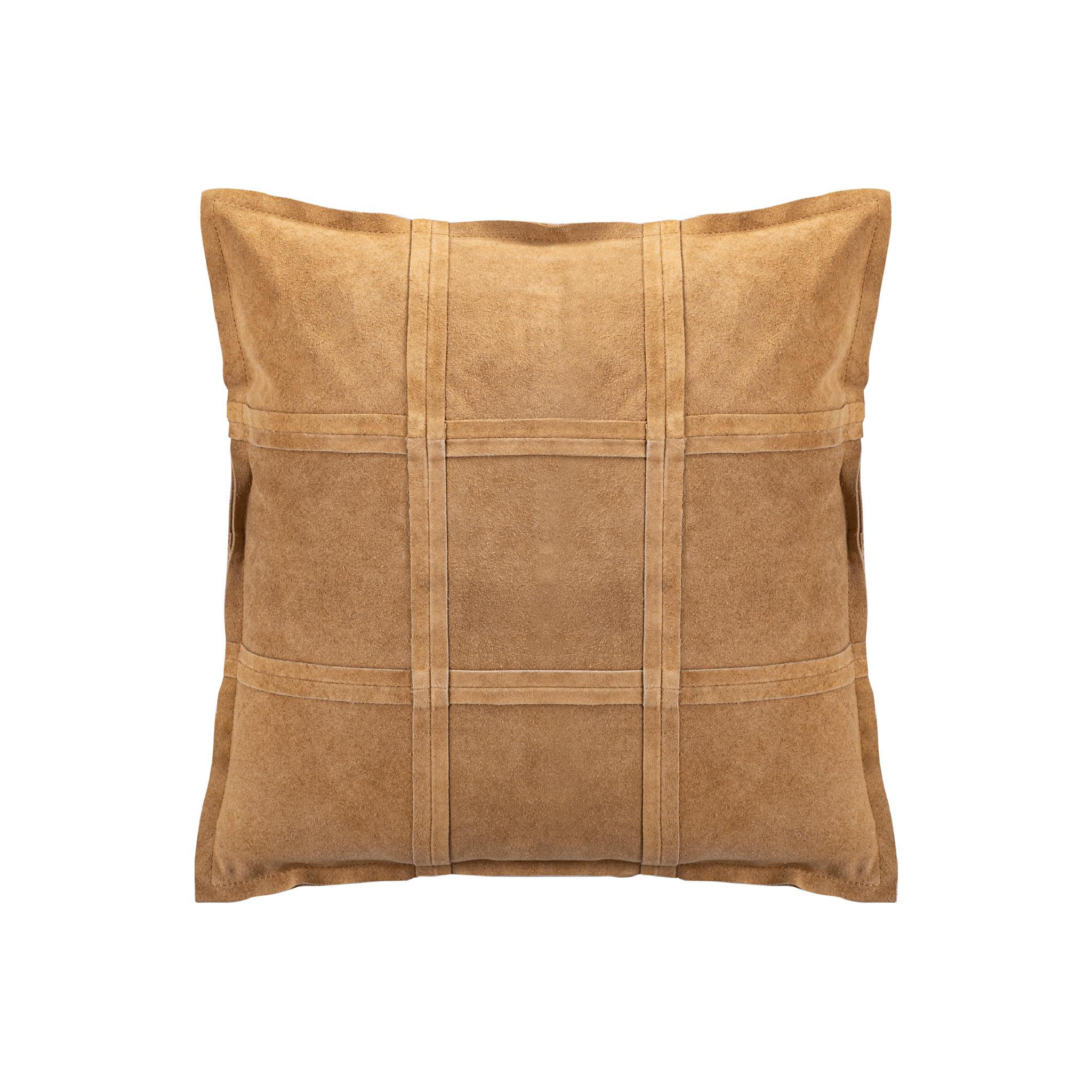 ZIERKISSEN Cobie Braun 45/8/45cm - Braun, Leder (8/45cm) - PTMD Collection