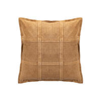 ZIERKISSEN Cobie Braun 45/8/45cm - Braun, Leder (8/45cm) - PTMD Collection