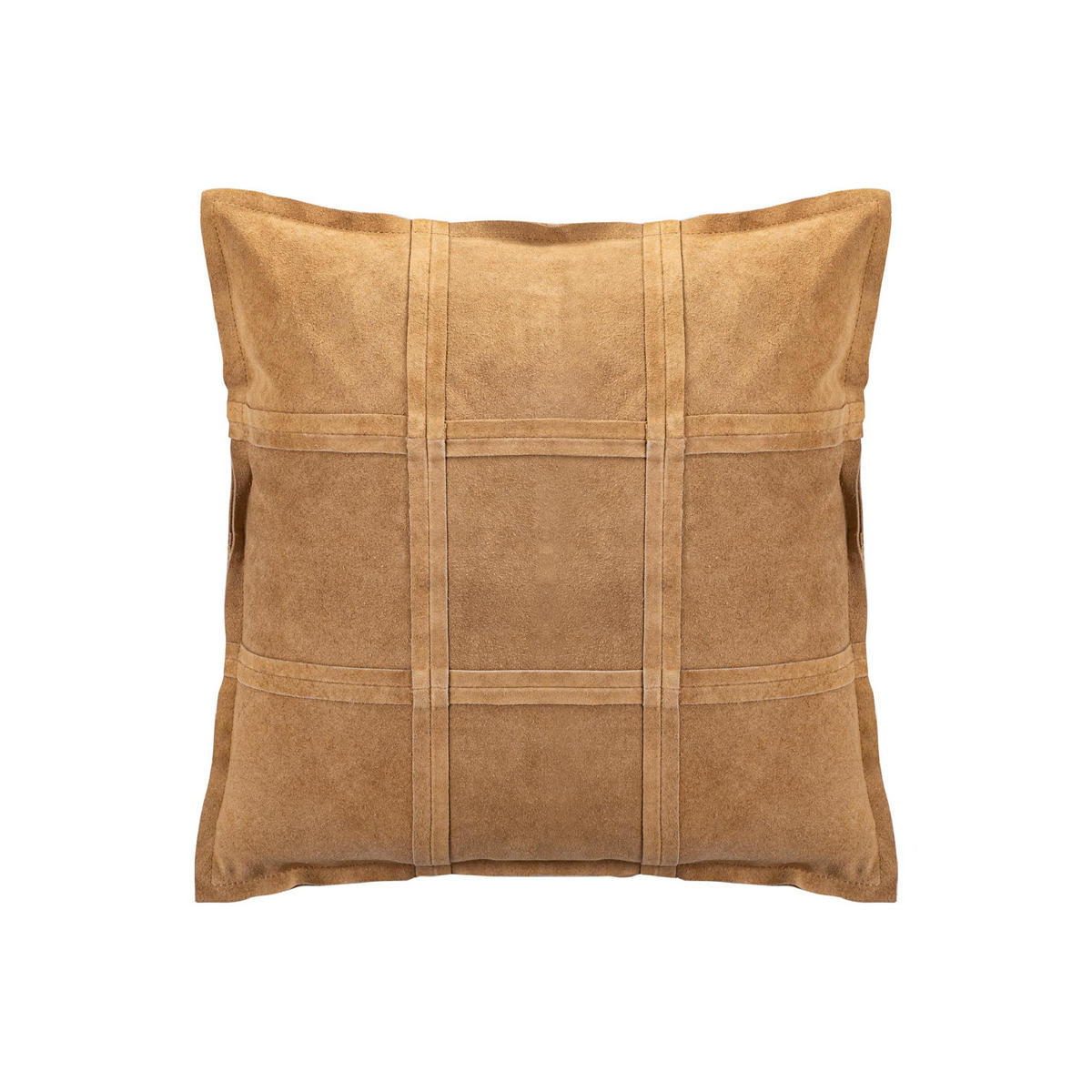 ZIERKISSEN Cobie Braun 45/8/45cm - Braun, Leder (8/45cm) - PTMD Collection