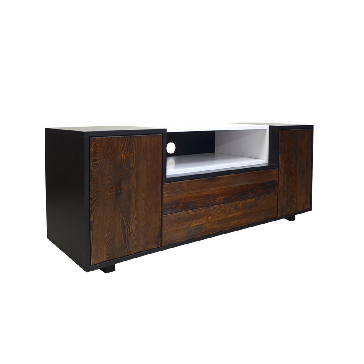 TV-SCHRANK aus Holz für das Wohnzimmer BERGEN - Eichefarben, Holz (140/55/45cm) - Rawood Furniture