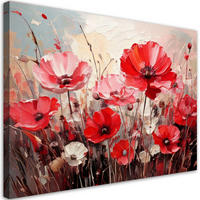 LEINWANDBILD Blumen 45x30cm - Rosa, Textil (45/30cm) - Feeby