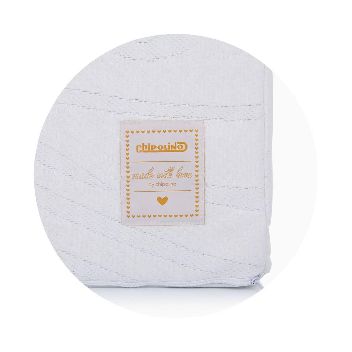 BABYMATRATZE Klappmatratze 120 x 60 x 6 cm Baumwolle, hypoallergen - Weiß, Naturmaterialien - Chipolino