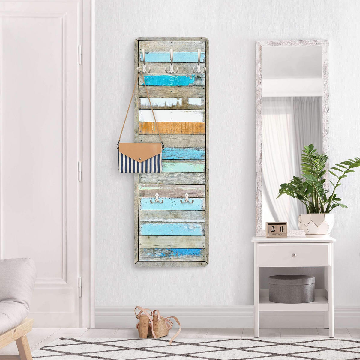WANDGARDEROBE - Shelves of the Sea 34/105 cm - Blau, Holzwerkstoff (34/105/1.6cm) - Bilderwelten