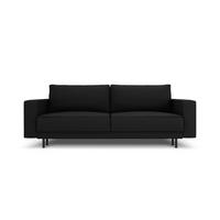 AUSKLAPPBARES-SOFA mit Bettkasten Caro aus strukturiertem Stoff schwarz 3 Sitzplätze - Schwarz, Textil (97/93/236cm) - Micadoni