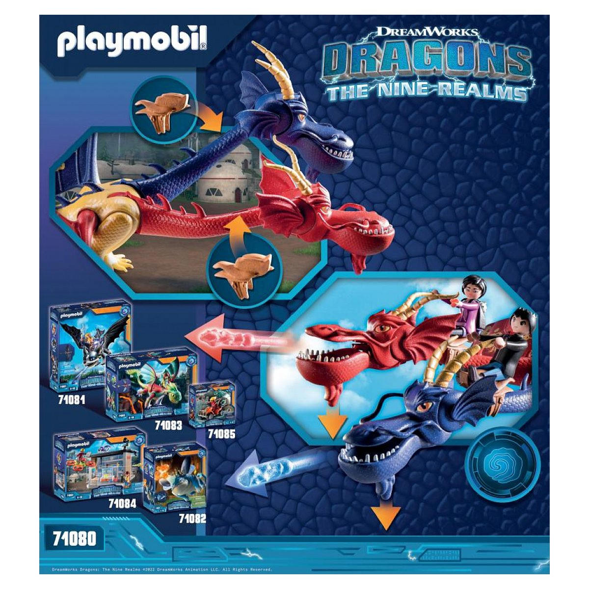 SPIELSET Dragons Nine Realms: WuWei - Blau, Kunststoff (9/35/39cm) - Playmobil