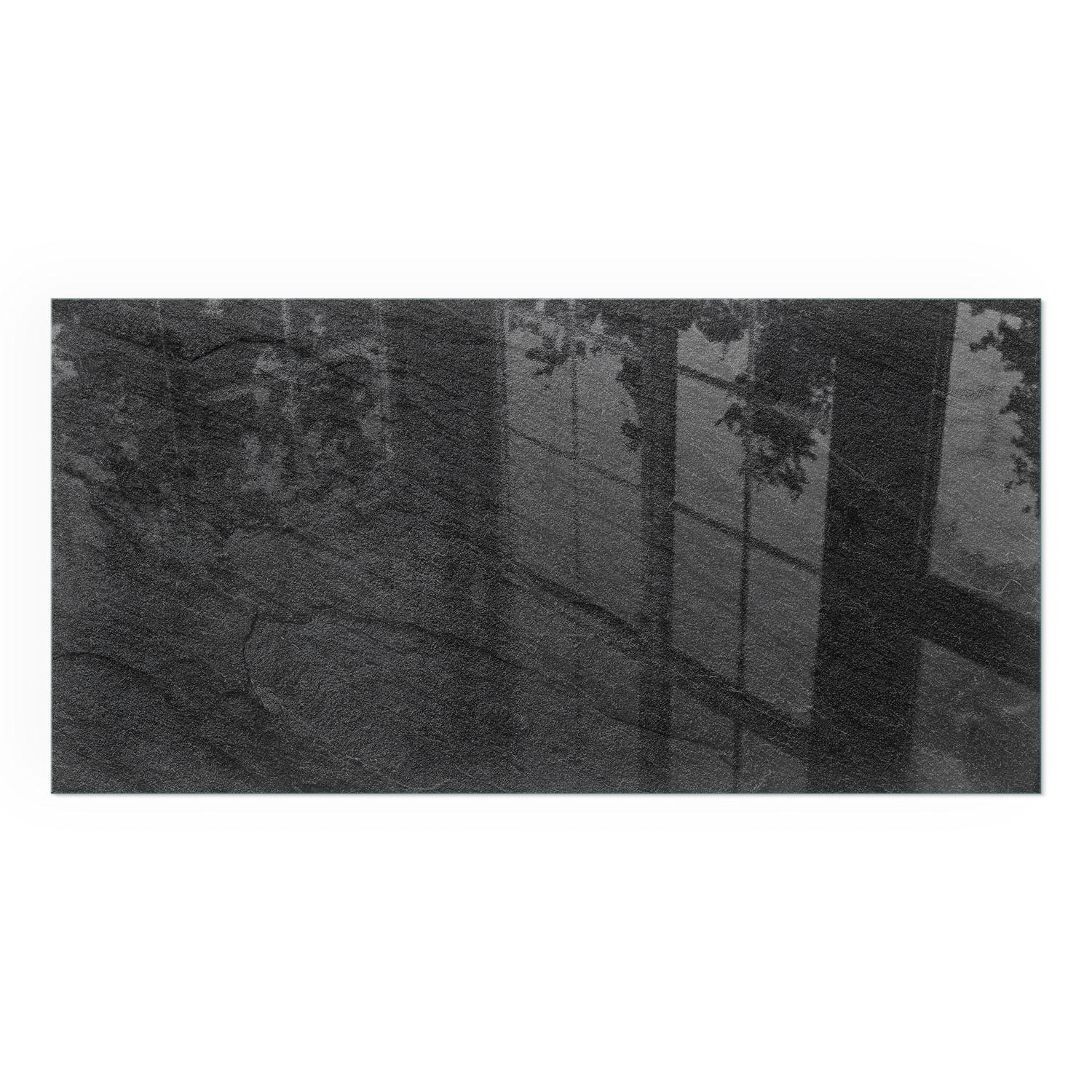 GLASPLATTE für Kamin 120x60 cm - Schwarz, Glas (120/60/0.4cm) - TULUP