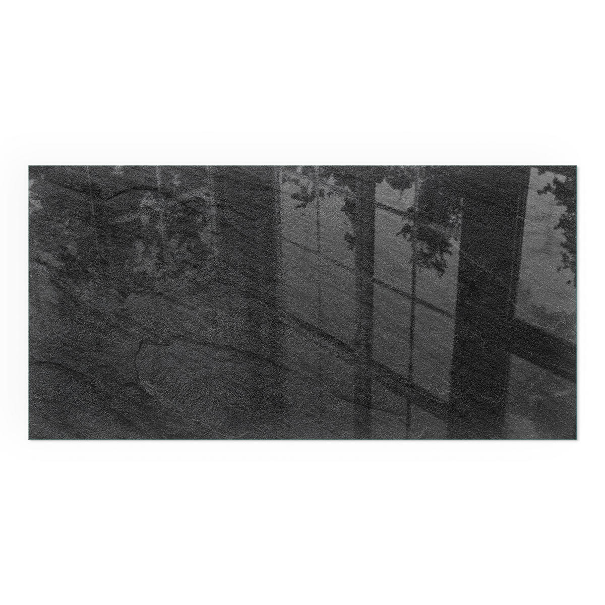 GLASPLATTE für Kamin 120x60 cm - Schwarz, Glas (120/60/0.4cm) - TULUP