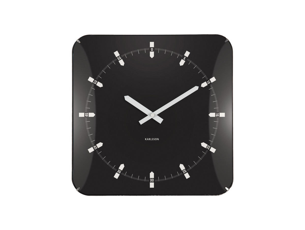 WANDUHR Sucinto Dome Schwarz 4.5/35/35 cm - Schwarz, Kunststoff (35/35/4.5cm) - Karlsson