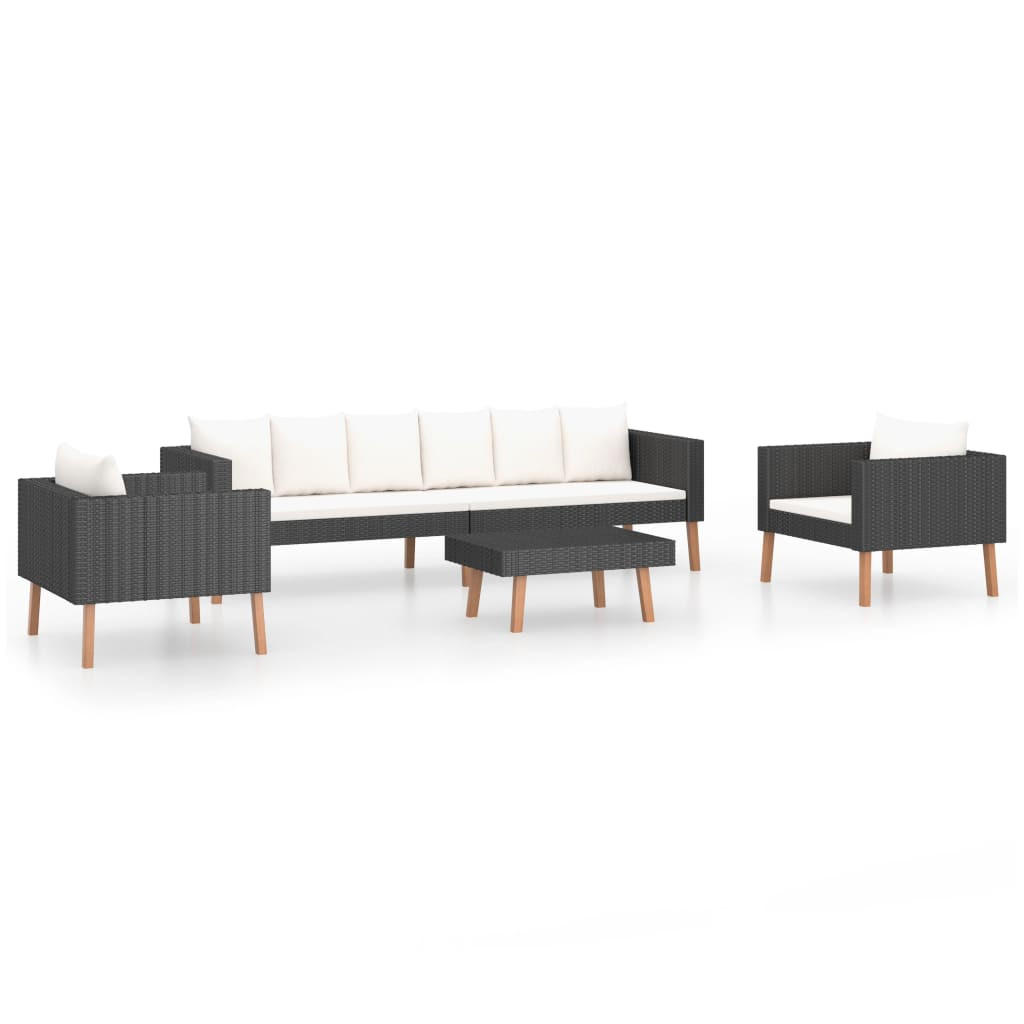 GARTENSET Yanni 4-teilig - Schwarz, Metall - Nettlife
