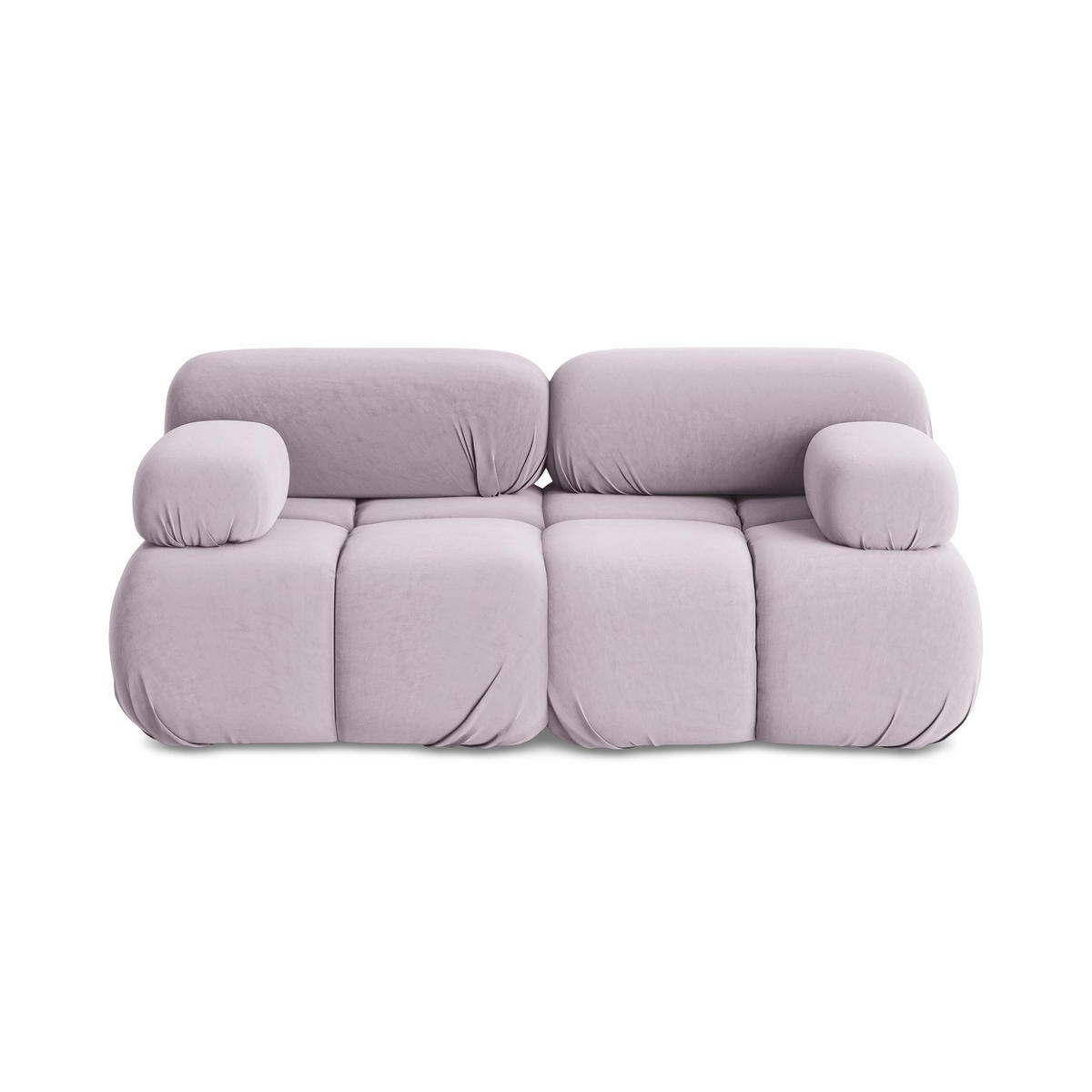 2-SITZER-SOFA Samt Stoff Violett - Lila/Flieder, Kunststoff/Textil (190/70/96cm) - LaMiaSofa