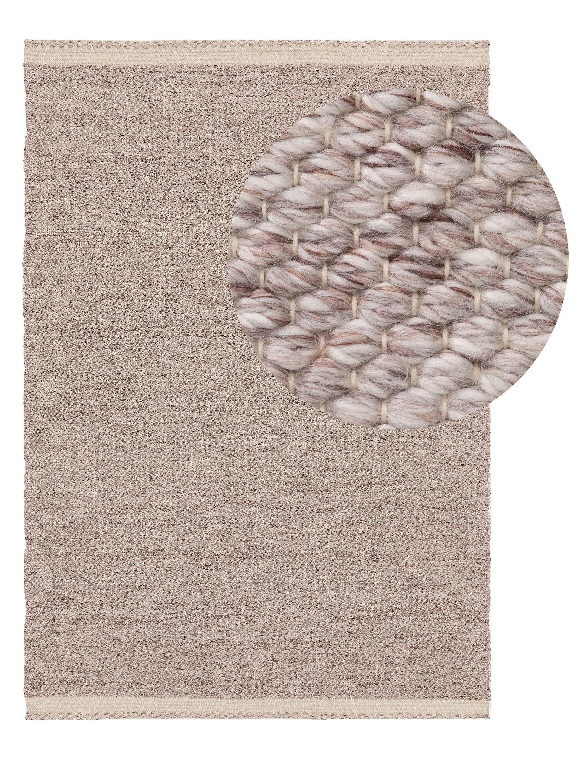 TEPPICH aus recyceltem Material Kiah Cream/Taupe 200x300 cm - Creme, Textil (200/300cm) - benuta Pure