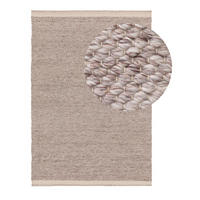 TEPPICH aus recyceltem Material Kiah Cream/Taupe 200x300 cm - Creme, Textil (200/300cm) - benuta Pure