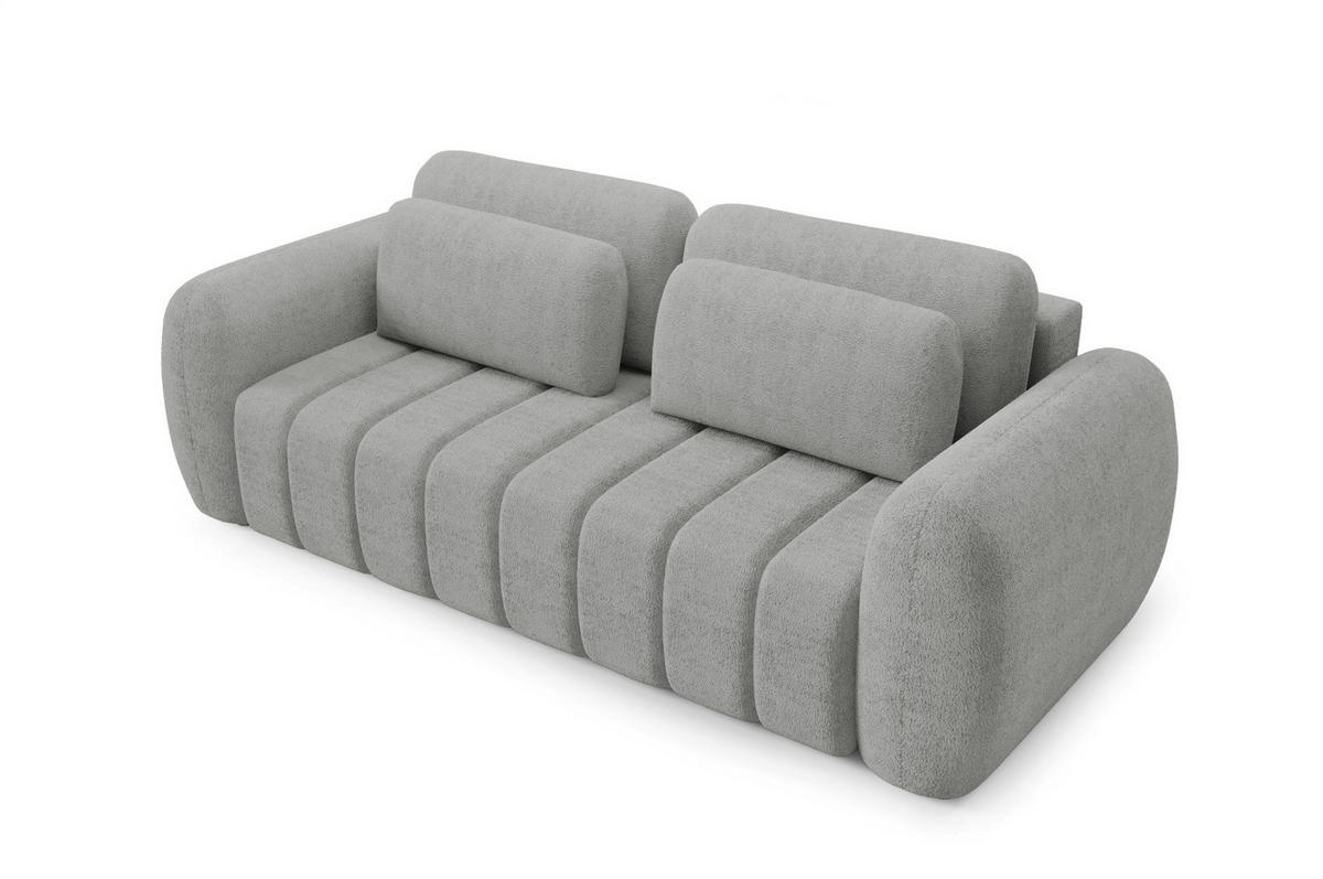SCHLAFSOFA mit Bettkasten Premium Grau - Schwarz/Grau, Holz/Holzwerkstoff (266/95/110cm) - Furnisell