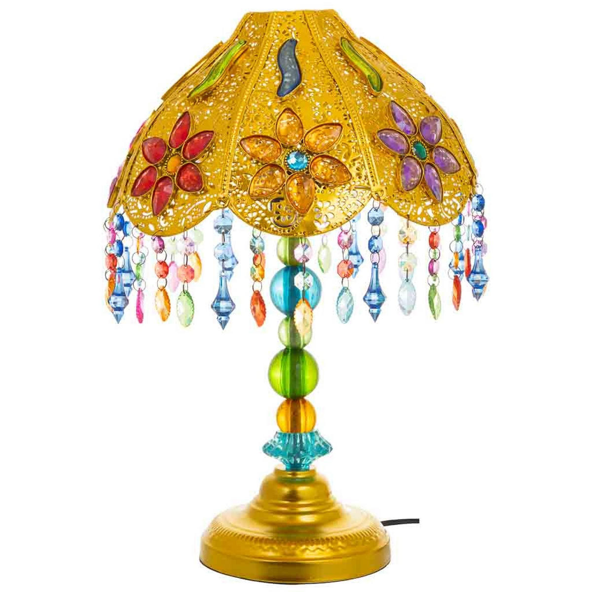 LAMPE aus Metall und Glas, 30x50cm - Multicolor, Metall (30/30/50cm) - Wanderlust