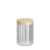 GLASBEHÄLTER Grooves 550 ml - Transparent, Glas (9/13.5/9cm)