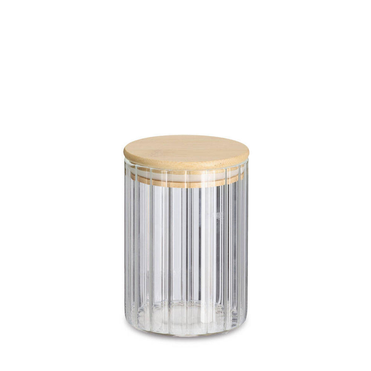 GLASBEHÄLTER Grooves 550 ml - Transparent, Glas (9/13.5/9cm)