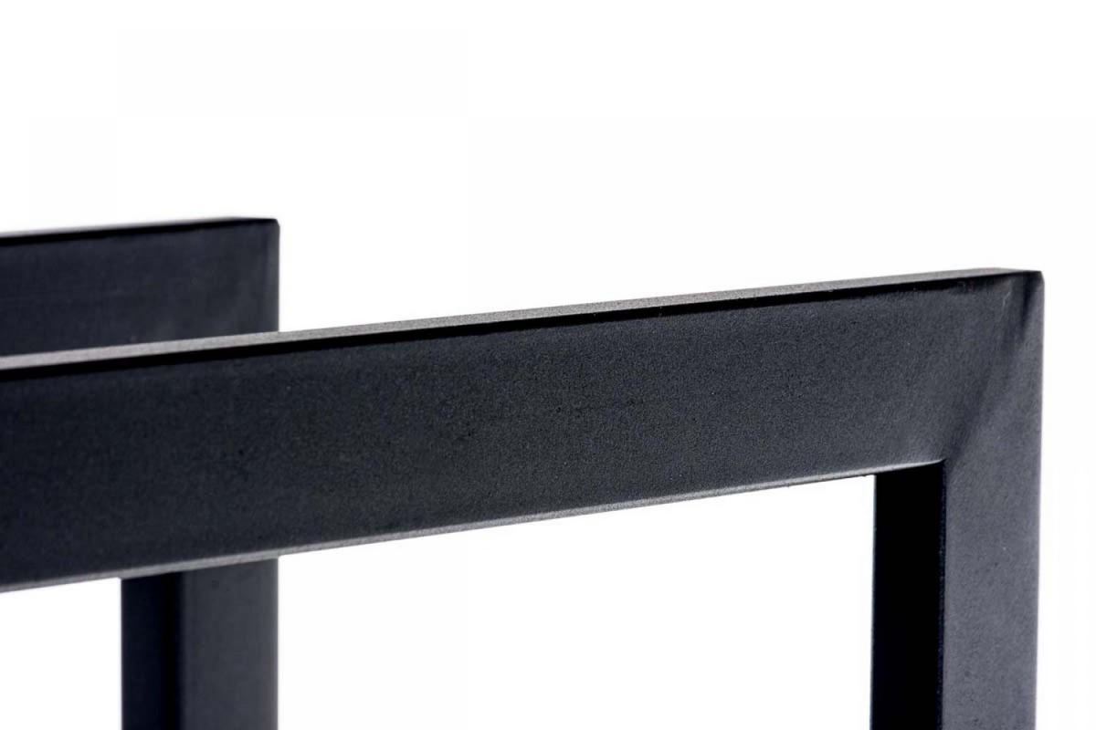 KAMINHOLZREGAL 80/25/100 cm Metall schwarz - Schwarz, Metall (80/100/25cm) - CLP