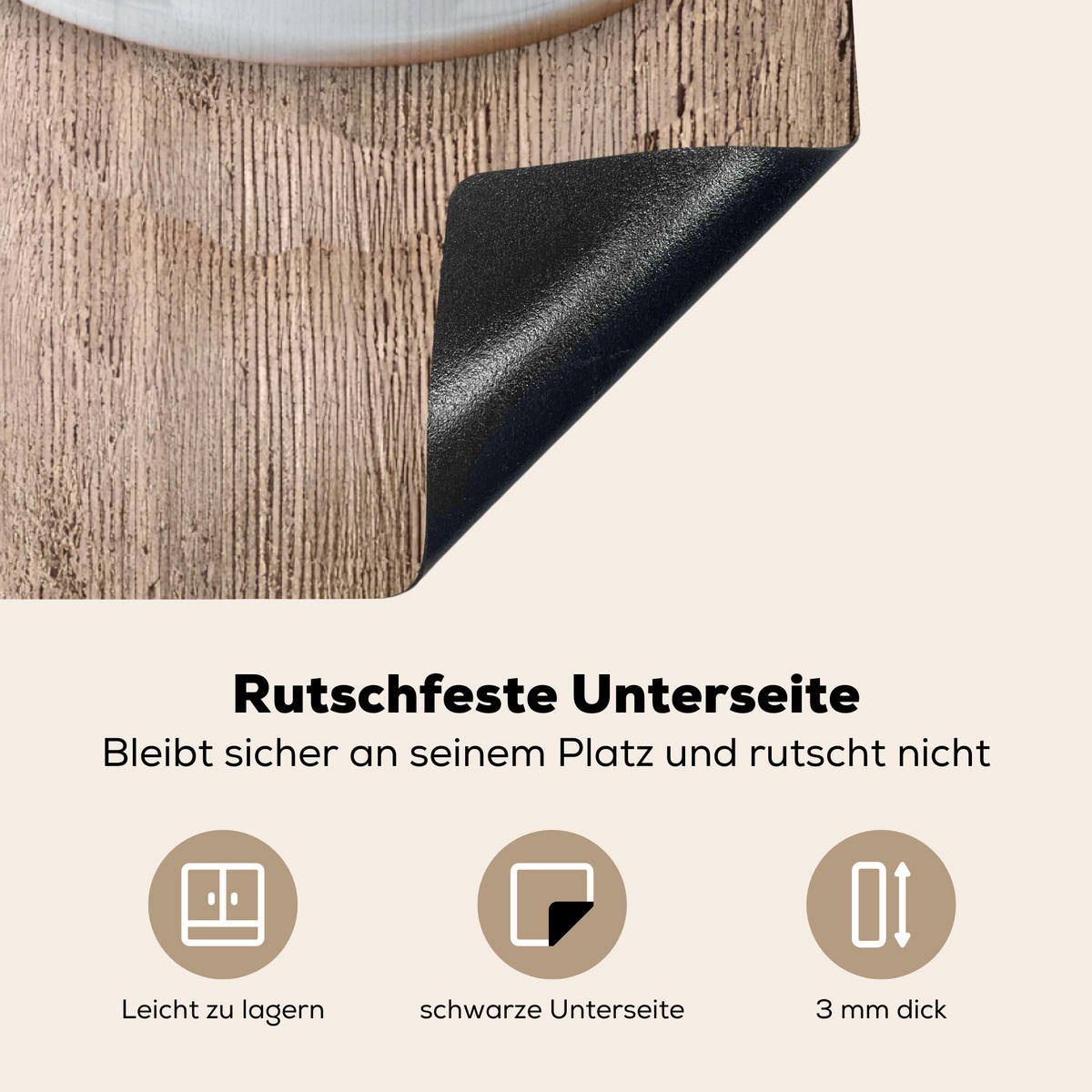 HERDABDECKPLATTE Bistro Parisien - Café - Kaffee - Jahrgang 78x78 cm - Cappuccino, Kunststoff (78/0.2/78cm) - MuchoWow