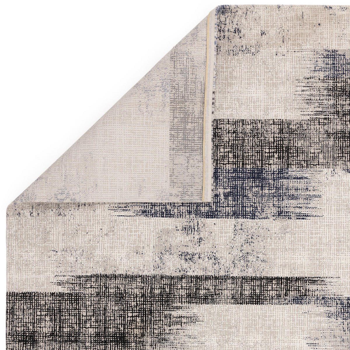 TEPPICH Velours geometrisch abstrakt pflegeleicht rutschfest TIBER-Orte, Dunkelblau 200x290 cm - Dunkelblau, Textil (200/290cm) - KADIMA DESIGN