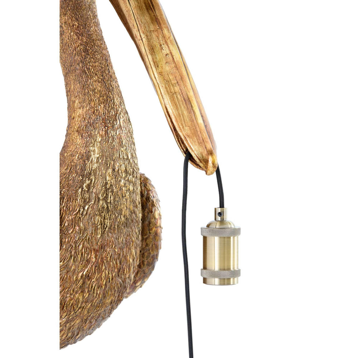 WANDLEUCHTE Pelikan Bronze 33/28/63 cm - Bronzefarben, Kunststoff (28/63/33cm) - Light & Living