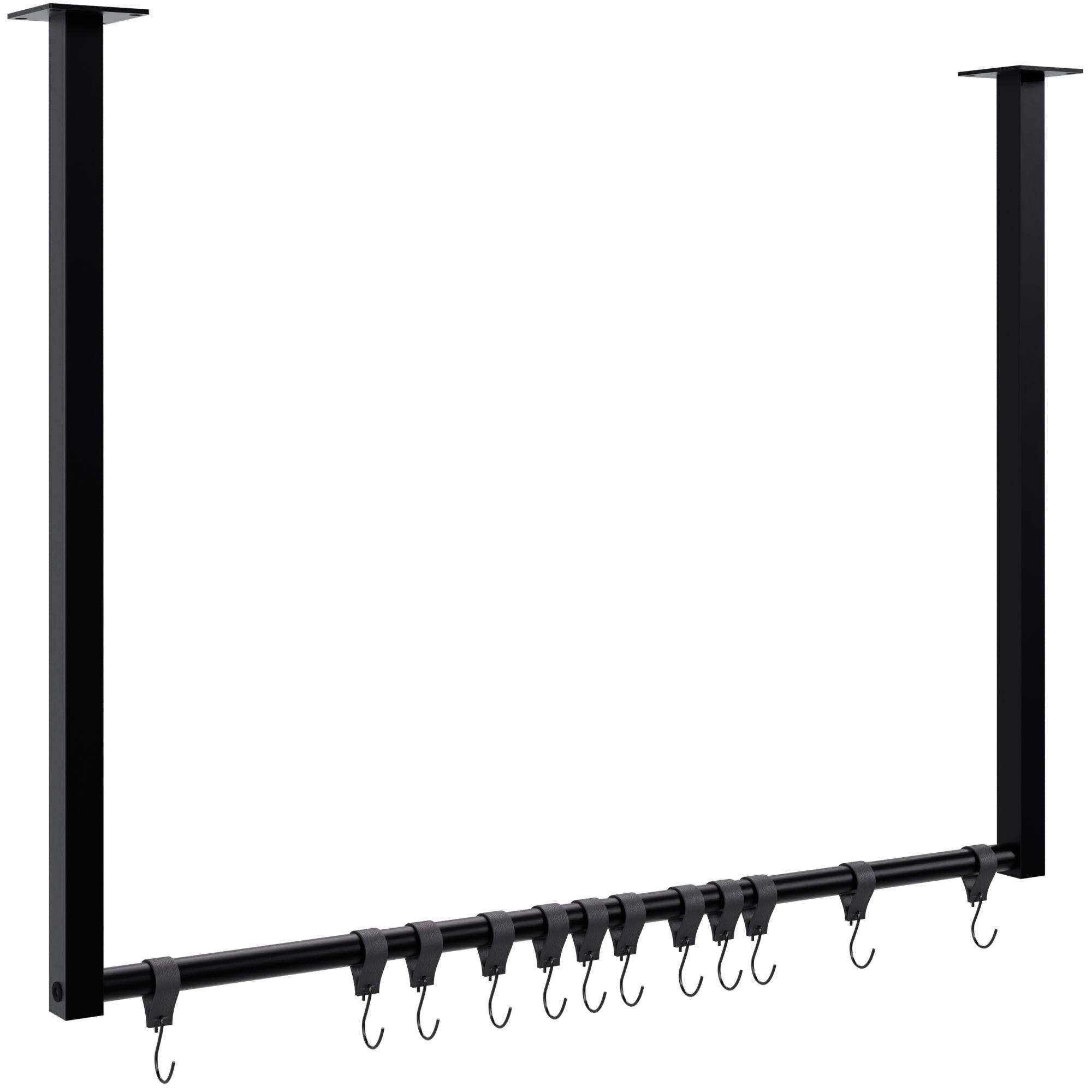 KLEIDERSTANGE Metall Schwarz - Schwarz, Metall (80/60/7cm) - CLP