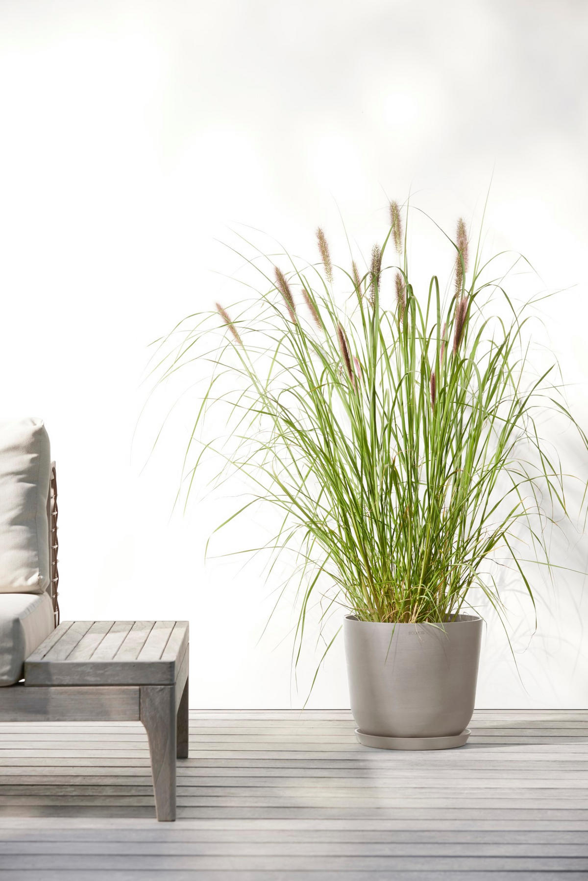 BLUMENTOPF Oslo 25/21,8 cm Taupe - Taupe, Kunststoff (25/21.8cm) - Ecopots